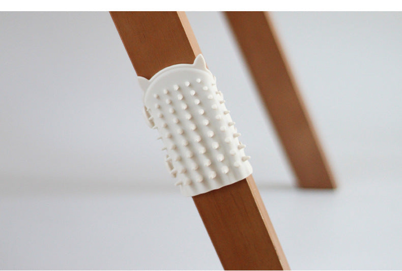 KFX-0426813 Cat Table Leg Silicone Petting Post with Hair Scrubber - Foreskin Green or Milky White