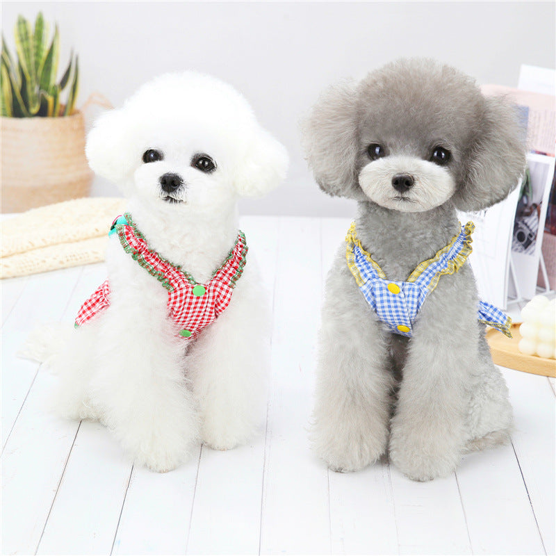KFX-0427581 Summer Floral Sling Skirt for Small Dogs - Lightweight Polyester Design for Comfort