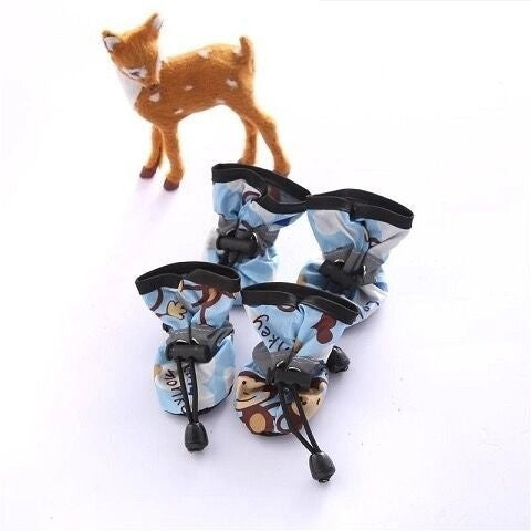 KFX-0427837 Four Seasons Breathable Soft Bottom Dog Shoes - Fleece-Lined & Non-Slip Styles Available