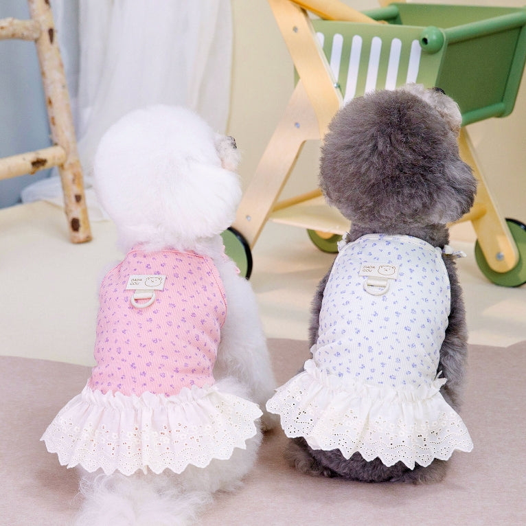 KFX-0428605 Light Purple Cotton Pet Dress for Dogs - Princess Style Available in Multiple Sizes