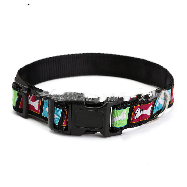 KFX-0428989 Durable Personalized Weaving Mark Pet Collar in Environmental Nylon Webbing
