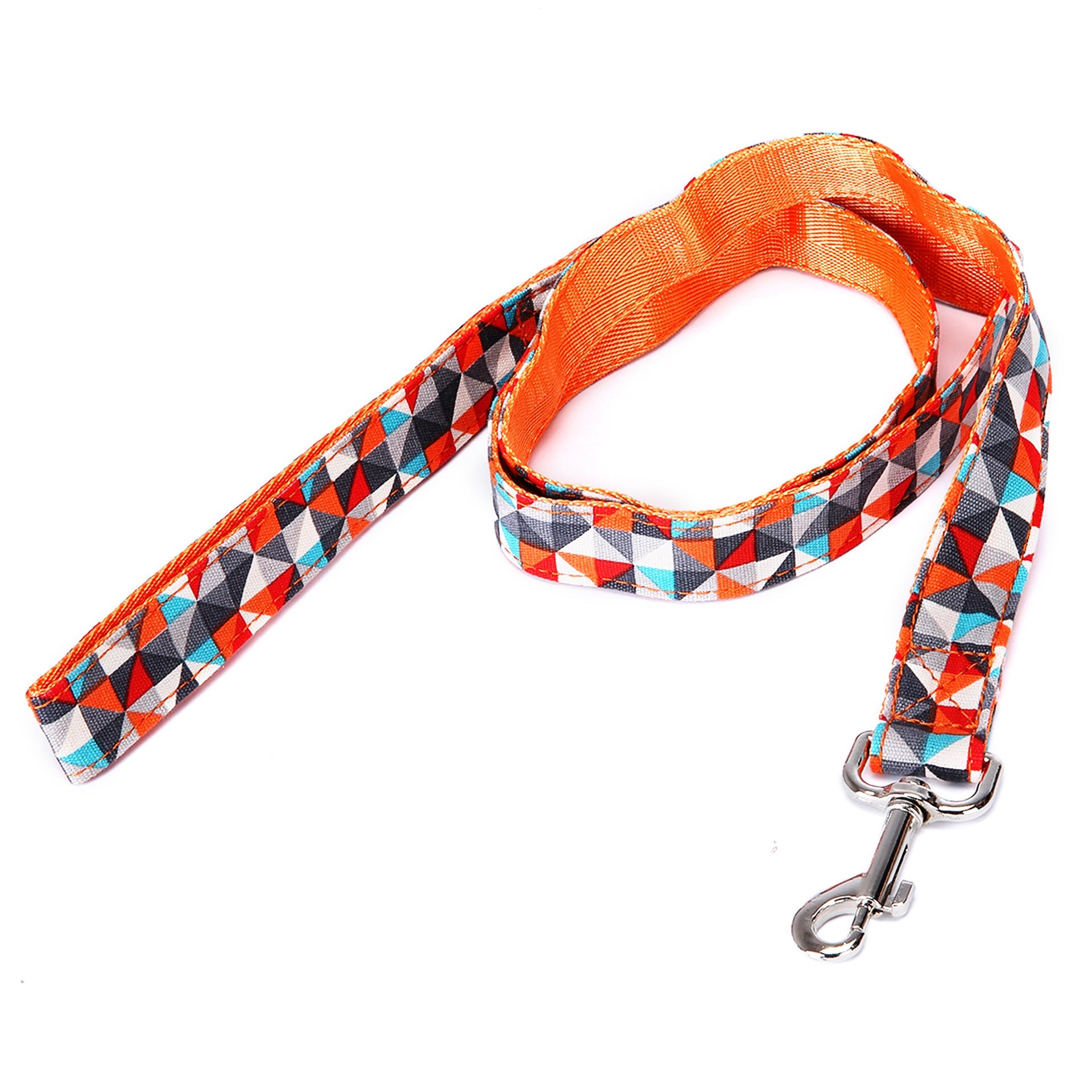 KFX-0430781 Black Plaid Stripe Pet Traction Rope with Extension Strap