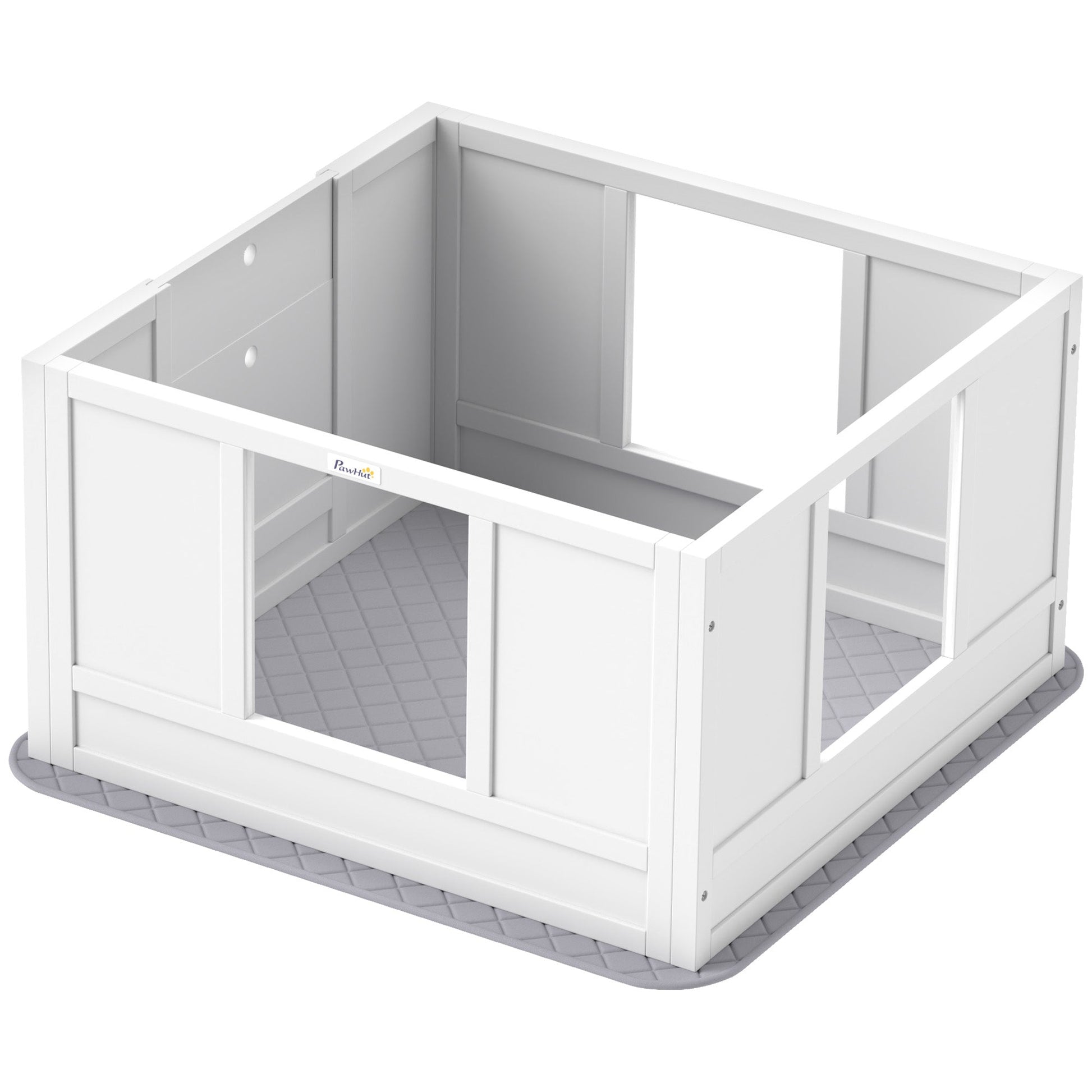 KFX-0432445 Whelping Box for Small Dogs with Adjustable Entrance, Waterproof Pad, and Non-slip Features