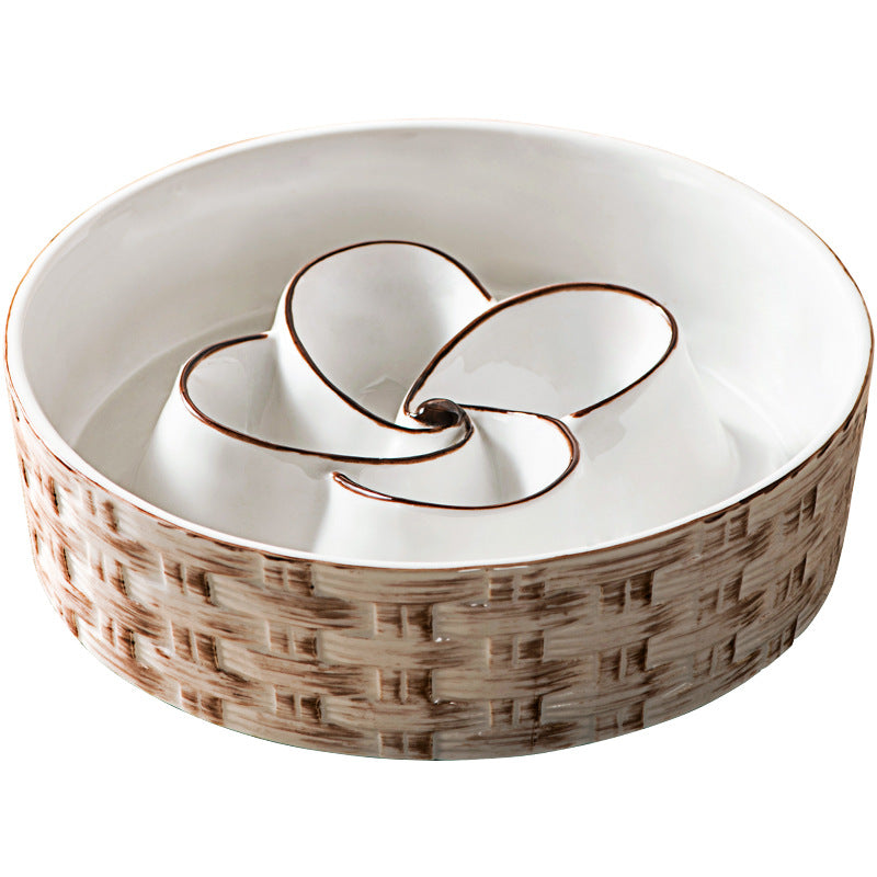 KFX-0432957 Ceramic Non-Slip Slow Feeder Bowl for Medium to Large Dogs
