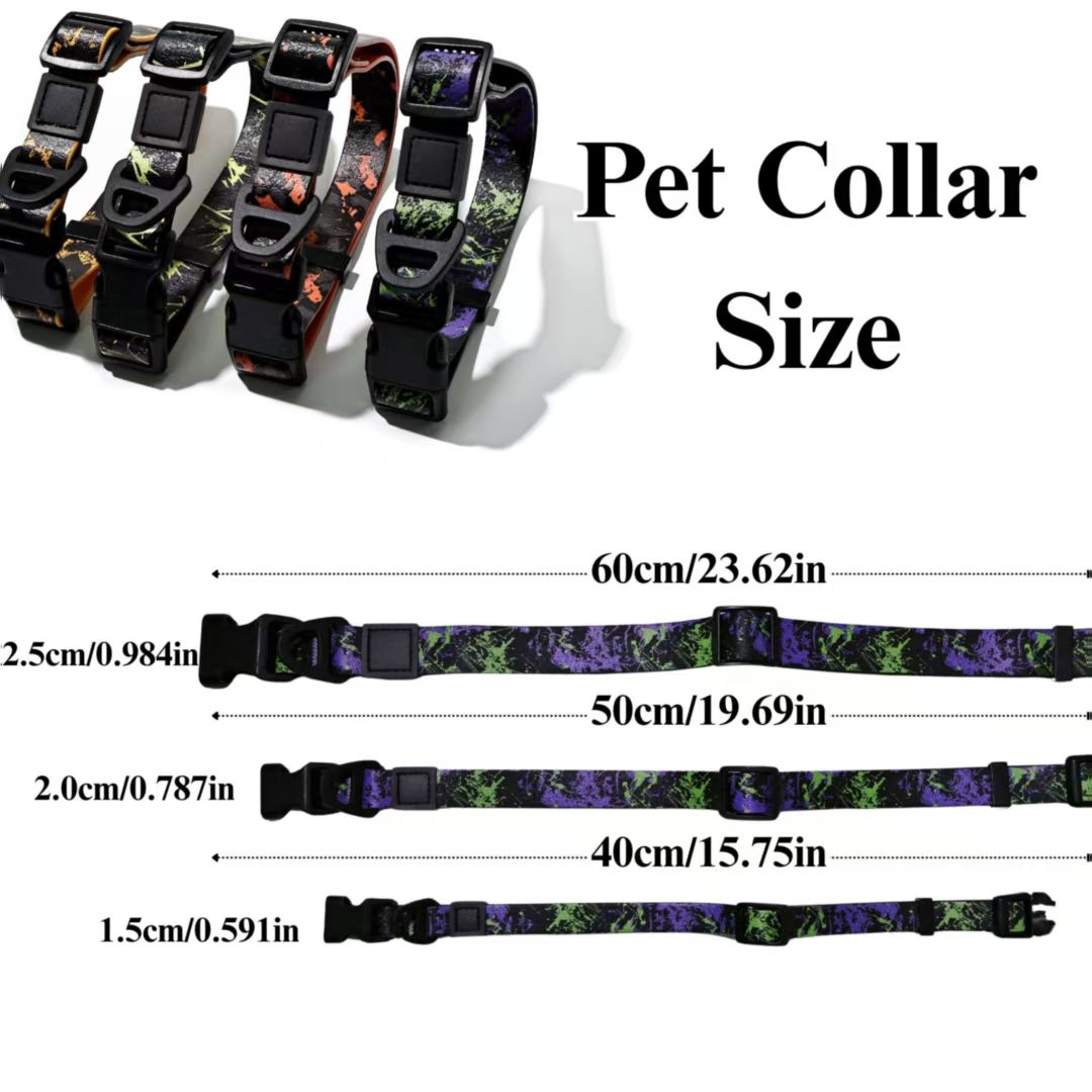 KFX-0436541 Camouflage Embossed Pet Leash Set with Durable Waterproof Material for Outdoor Activities