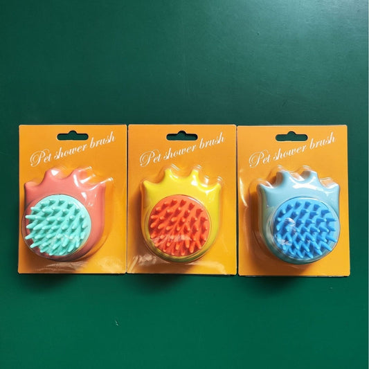 KFX-0438333 Cat and Dog Massage Bath Brush with Soft ABS Material in Three Colors