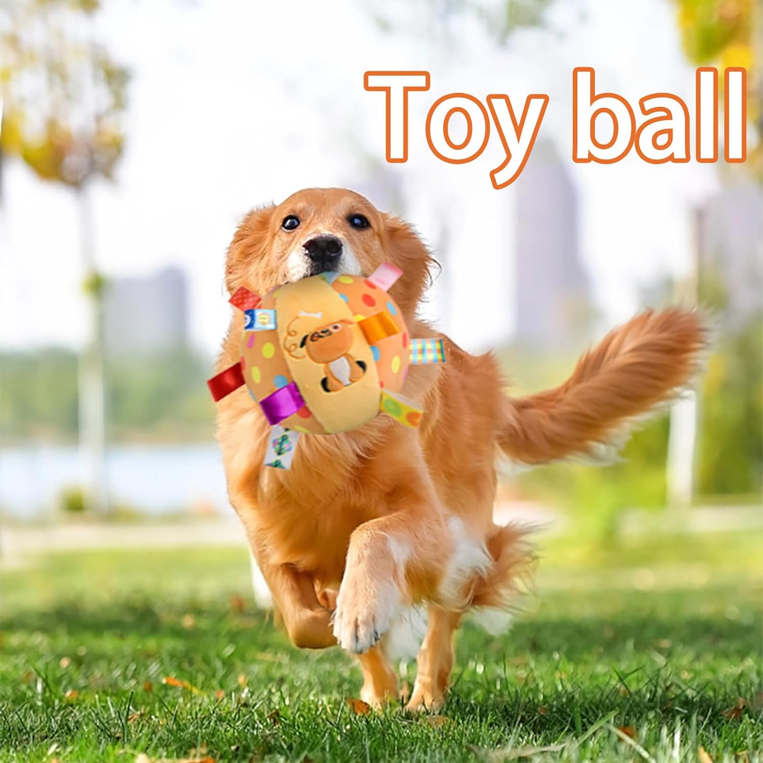 KFX-0439997 Interactive Dog Toy with Built-in Chimes and Squeaky Balls for Endless Fun