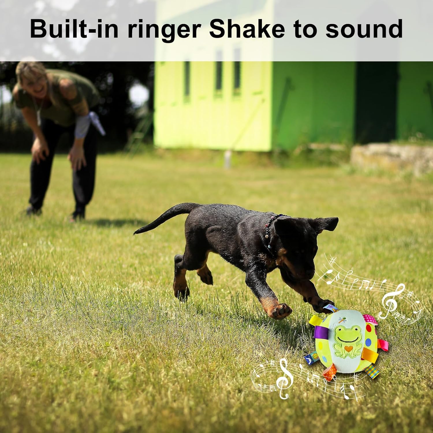 KFX-0439997 Interactive Dog Toy with Built-in Chimes and Squeaky Balls for Endless Fun