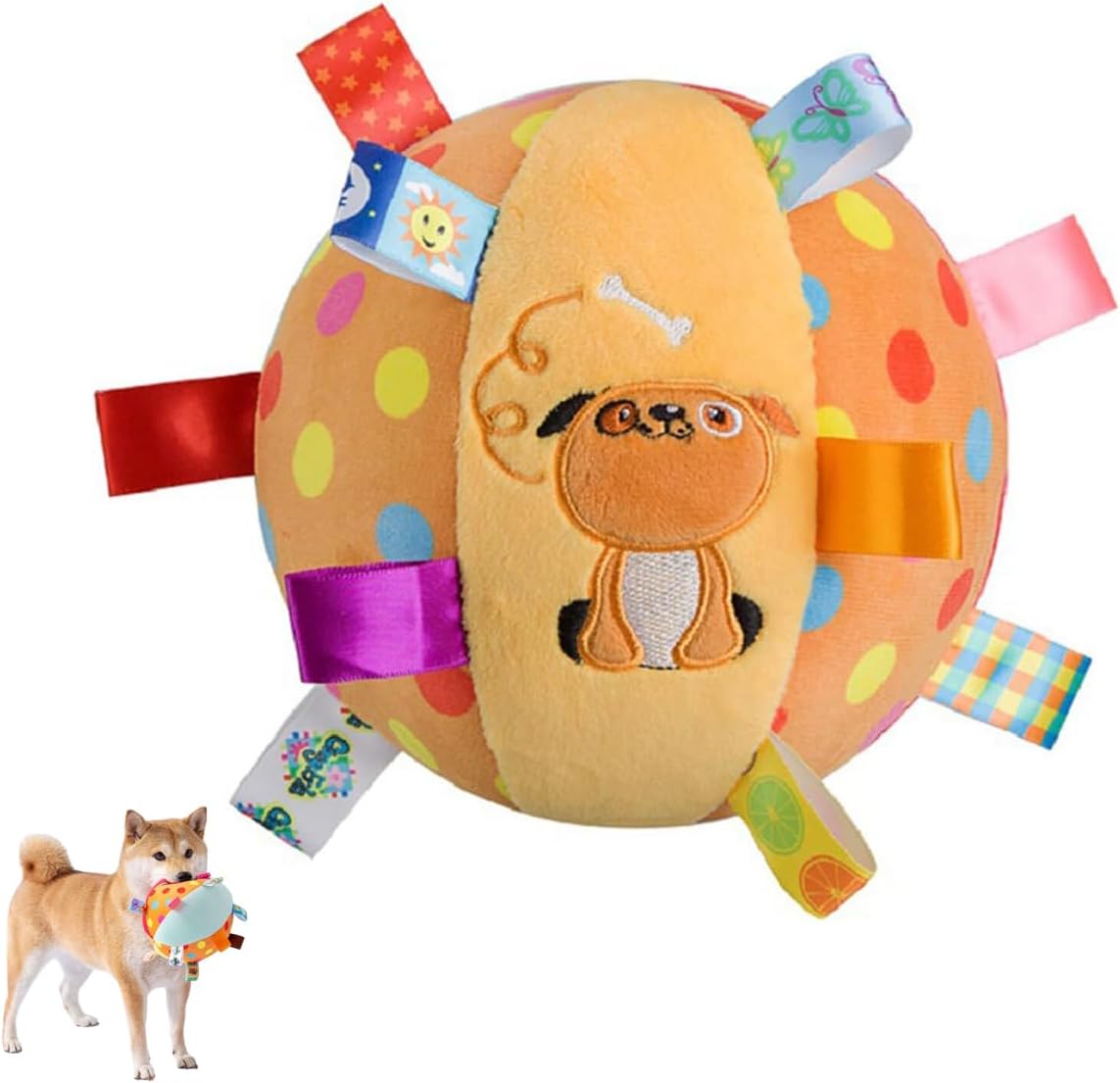 KFX-0439997 Interactive Dog Toy with Built-in Chimes and Squeaky Balls for Endless Fun