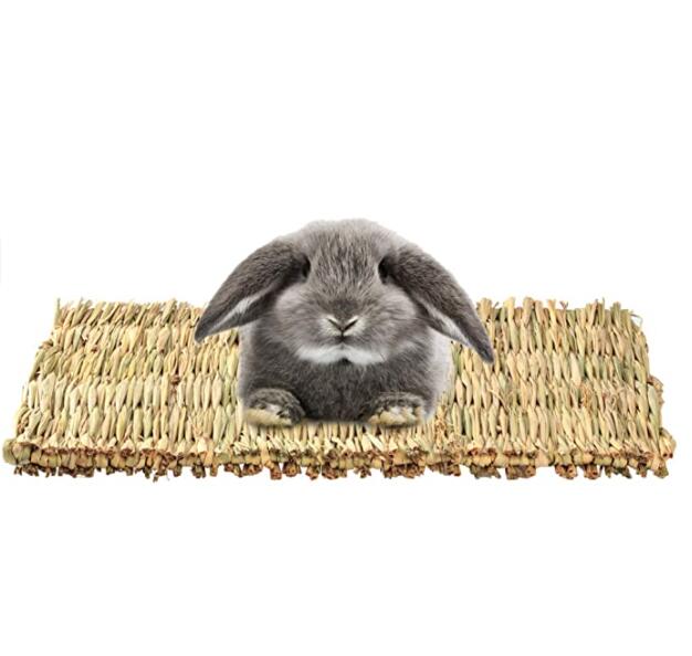 KFX-0442557 Durable 3-Pack Wooden Rabbit & Small Animal Mat Toy Bed for Guinea Pigs and Chinchillas
