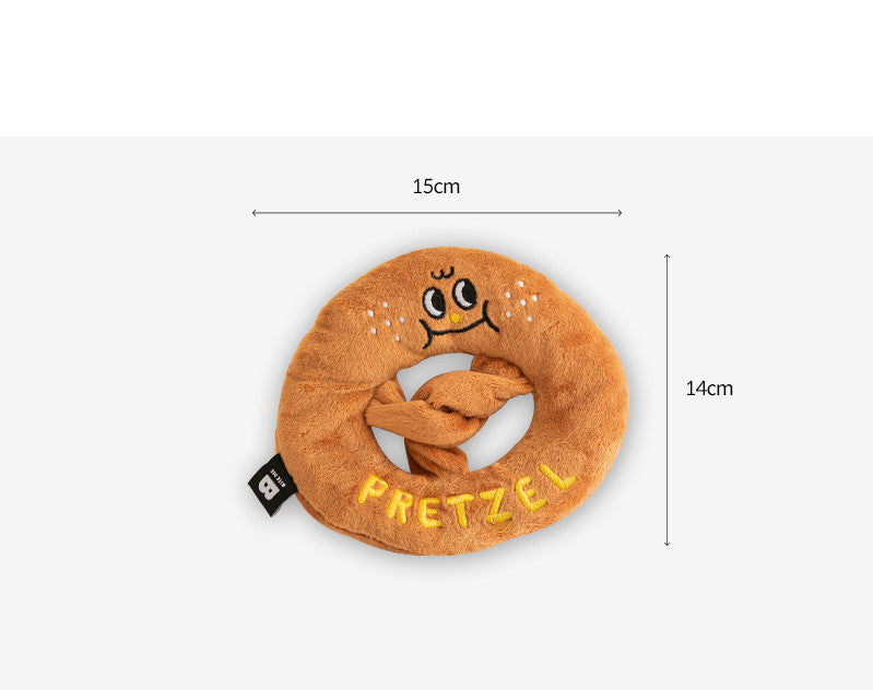 KFX-0444733 Cotton Bread Doughnut Pet Toy with Sniffing Sound for Dogs