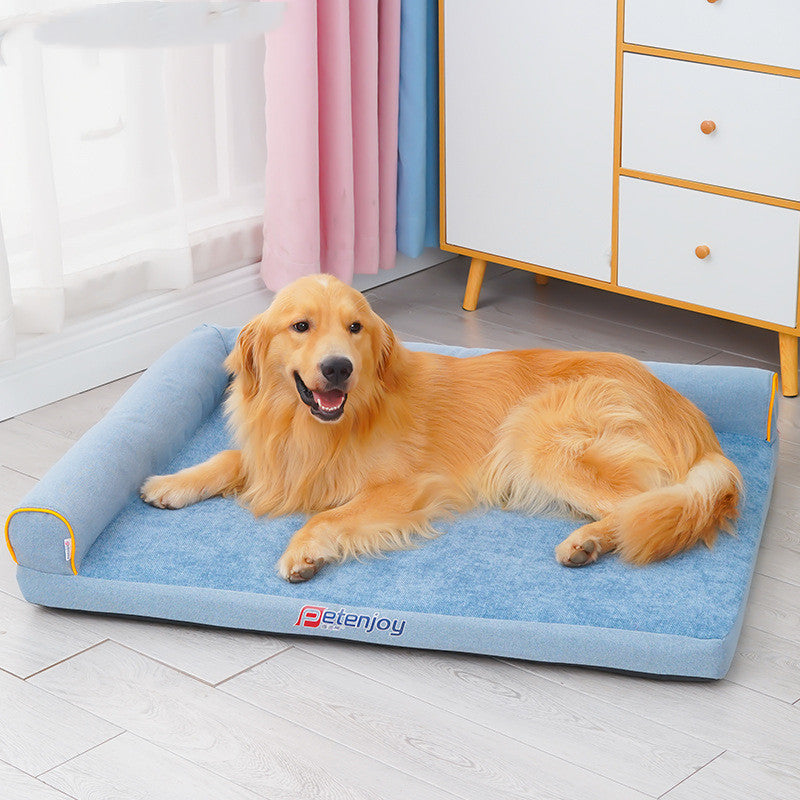 KFX-0446525 Chenille Dog Bed Sleeping Pad - Removable and Washable Pet Nest, Available in Multiple Sizes
