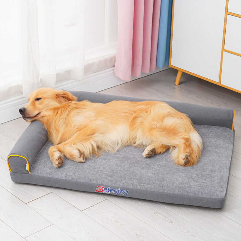 KFX-0446525 Chenille Dog Bed Sleeping Pad - Removable and Washable Pet Nest, Available in Multiple Sizes