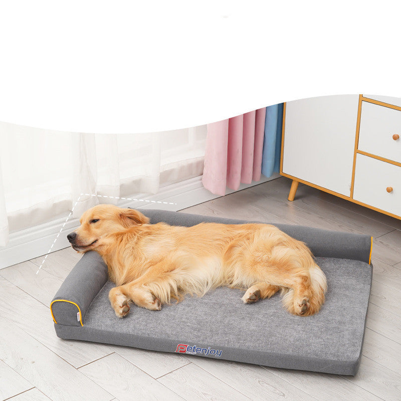 KFX-0446525 Chenille Dog Bed Sleeping Pad - Removable and Washable Pet Nest, Available in Multiple Sizes