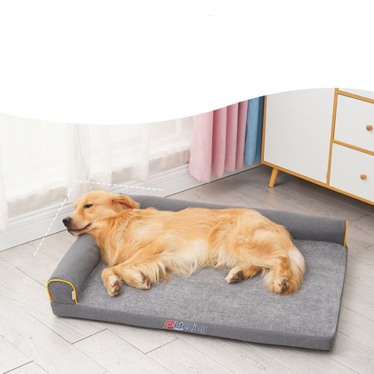 KFX-0446525 Chenille Dog Bed Sleeping Pad - Removable and Washable Pet Nest, Available in Multiple Sizes