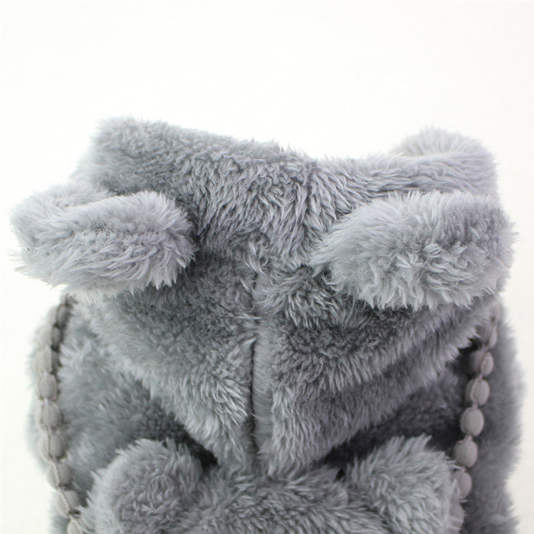 KFX-0447037 Plush Embroidered Two-Legged Sweater for Dogs - Double-Sided Arctic Velvet, Available in Various Colors