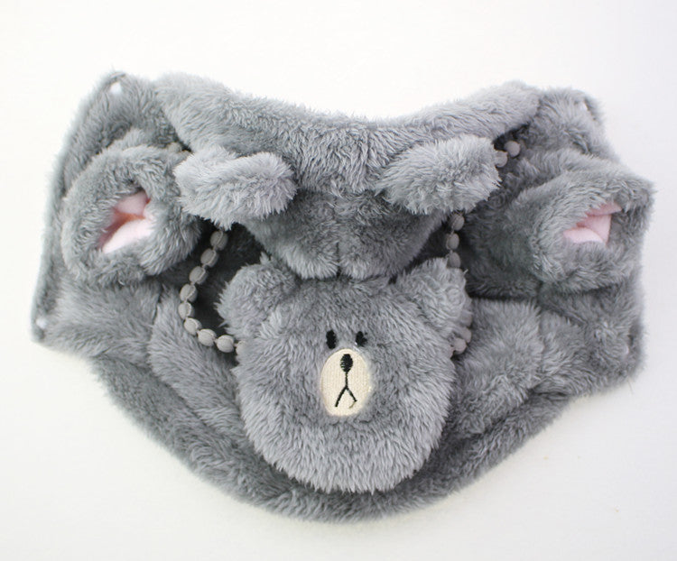 KFX-0447037 Plush Embroidered Two-Legged Sweater for Dogs - Double-Sided Arctic Velvet, Available in Various Colors