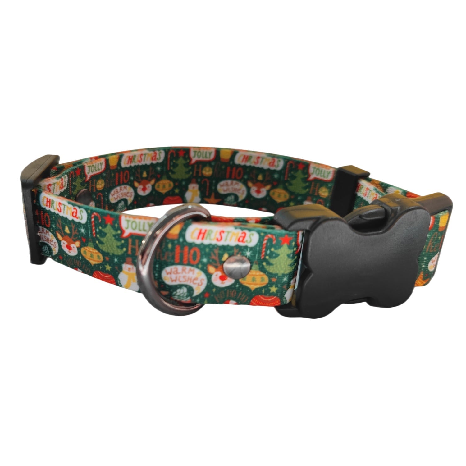 KFX-0447549 Christmas Themed Dog Leash and Harness Set in Red and Green