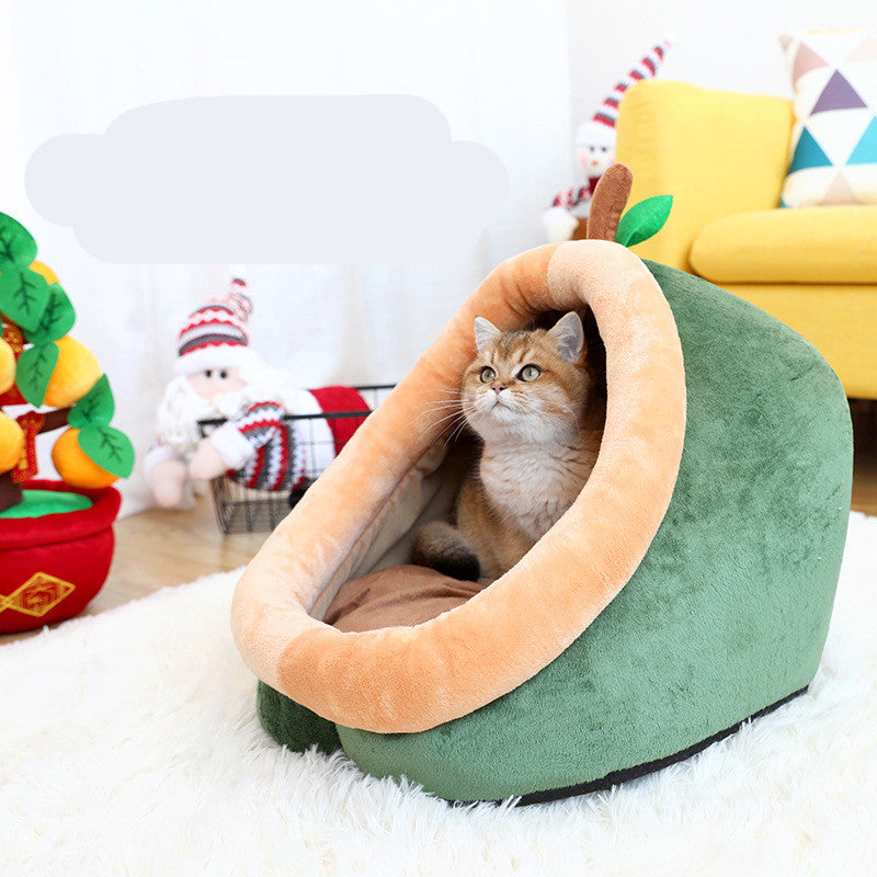 KFX-0448317 Cozy Christmas Cat Nest - Available in Red, Green, and Fun Designs