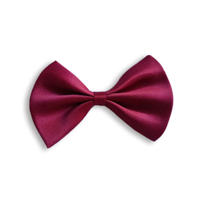KFX-0450493 Solid Color Bow Pet Collar – Adjustable Neck 34-44cm, Multiple Colors Available