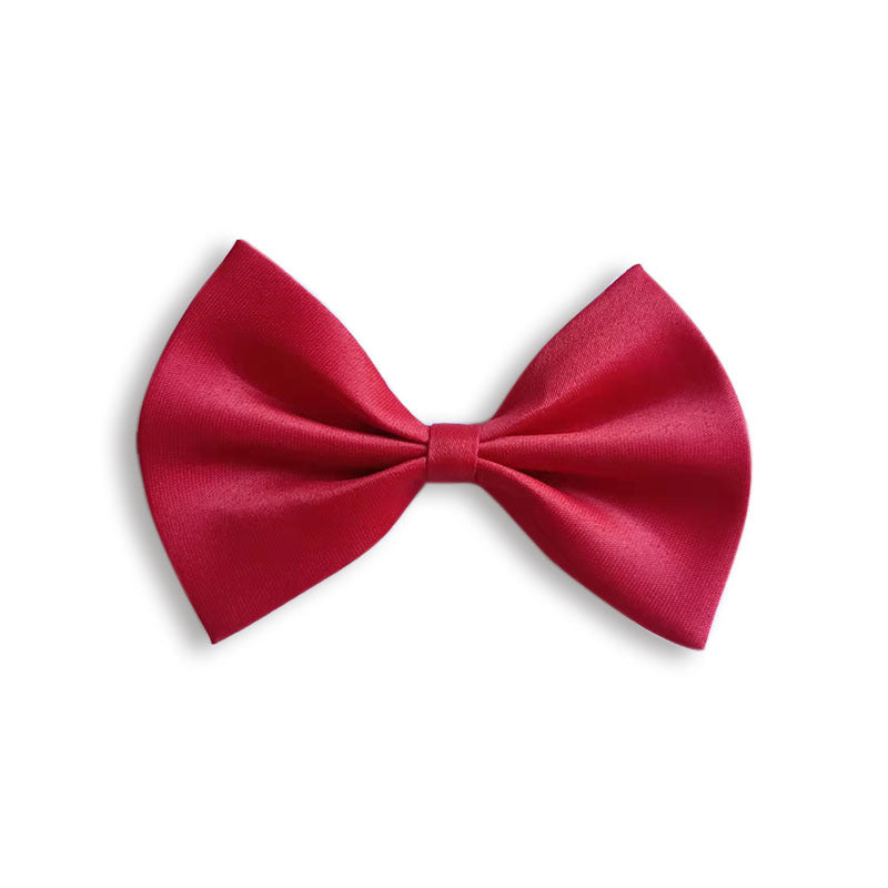KFX-0450493 Solid Color Bow Pet Collar – Adjustable Neck 34-44cm, Multiple Colors Available