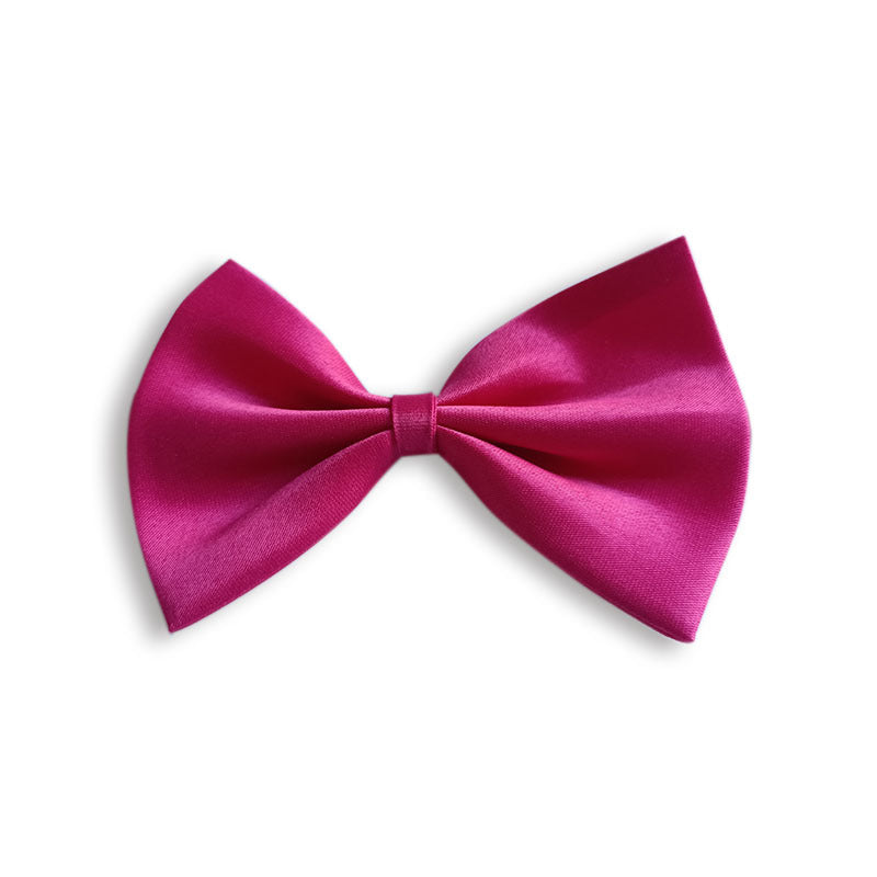 KFX-0450493 Solid Color Bow Pet Collar – Adjustable Neck 34-44cm, Multiple Colors Available