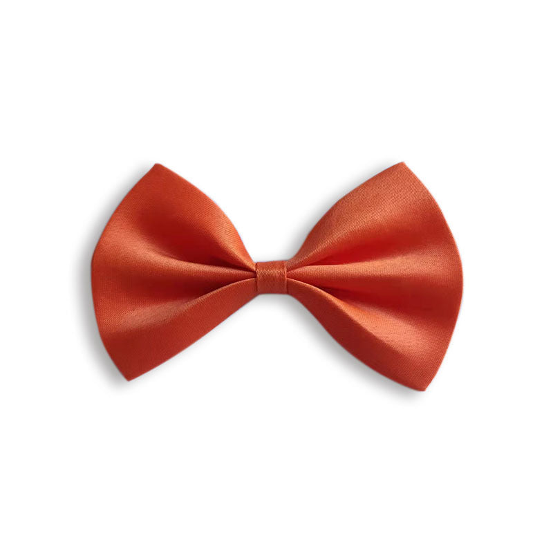 KFX-0450493 Solid Color Bow Pet Collar – Adjustable Neck 34-44cm, Multiple Colors Available