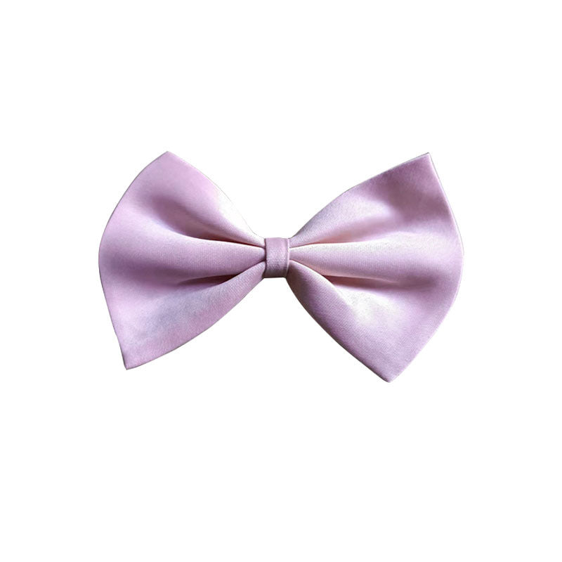 KFX-0450493 Solid Color Bow Pet Collar – Adjustable Neck 34-44cm, Multiple Colors Available