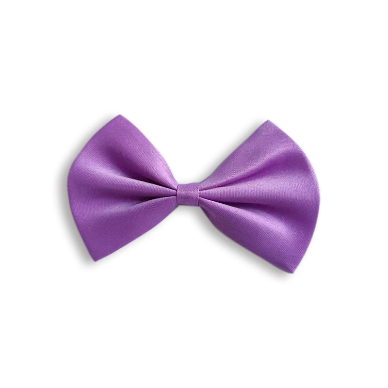 KFX-0450493 Solid Color Bow Pet Collar – Adjustable Neck 34-44cm, Multiple Colors Available