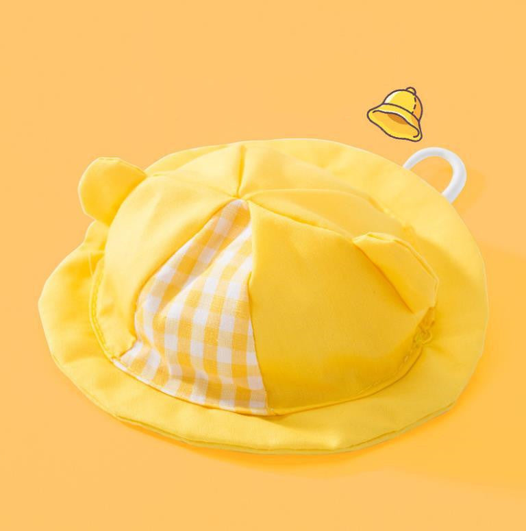 KFX-0453053 Cute All-Match Dog Hat for Small and Medium Breeds - Yellow and Blue, Polyester, 13.5cm Diameter