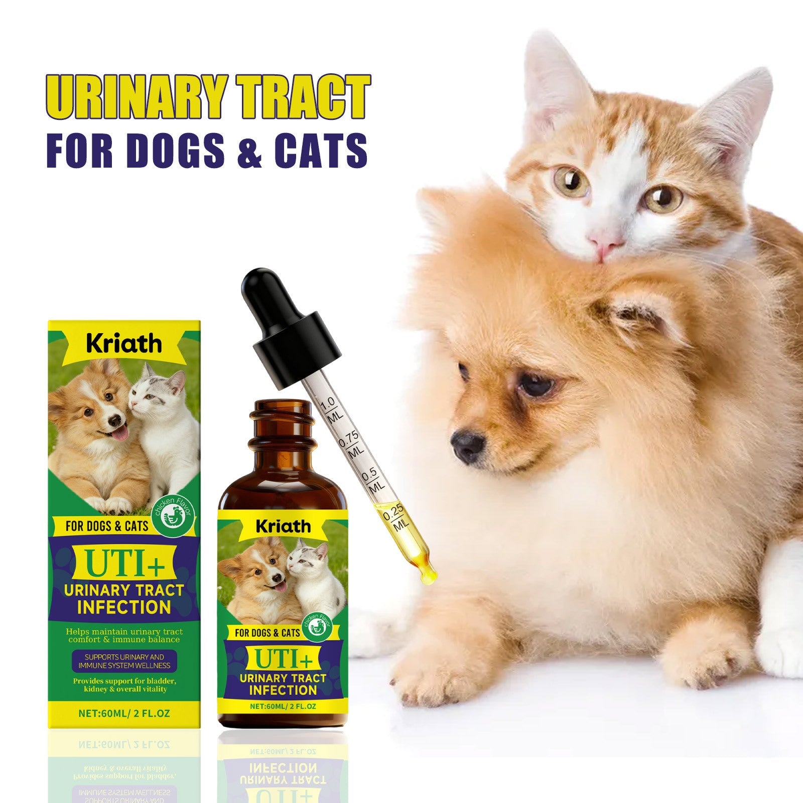 KFX-0454077 Urinary Health Support Drops for Cats and Dogs