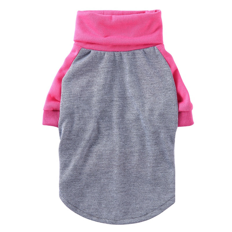 KFX-0454589 Colorful Striped Turtleneck Pullover Sweatshirt for Two-Legged Pets