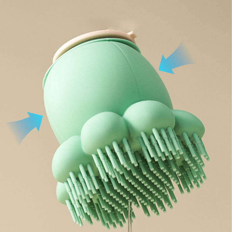 KFX-0455869 Silicone Pet Bath Brush with Body Wash for Dogs and Cats - Massage Comb Tool