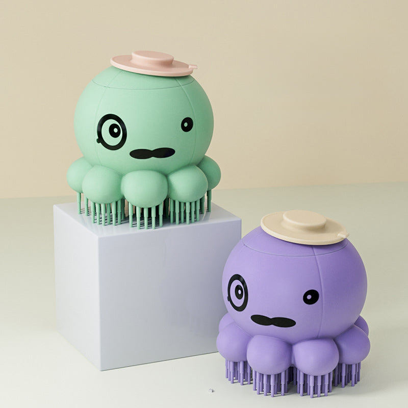 KFX-0455869 Silicone Pet Bath Brush with Body Wash for Dogs and Cats - Massage Comb Tool