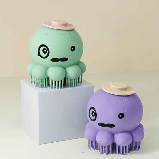KFX-0455869 Silicone Pet Bath Brush with Body Wash for Dogs and Cats - Massage Comb Tool