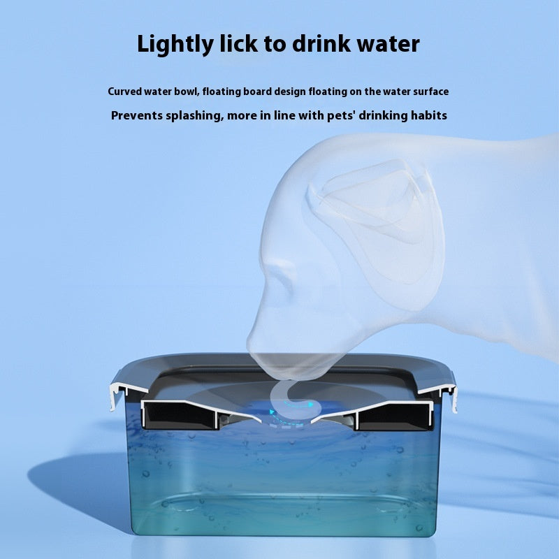KFX-0459965 Stainless Steel Floating Pet Water Bowl with Filter - Anti-Tumble Design