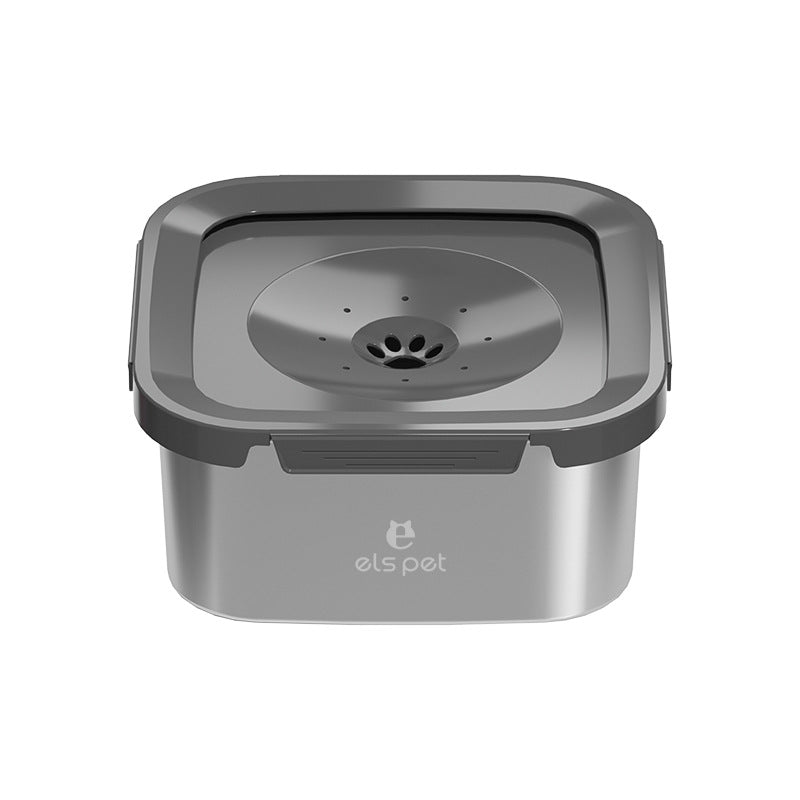 KFX-0459965 Stainless Steel Floating Pet Water Bowl with Filter - Anti-Tumble Design
