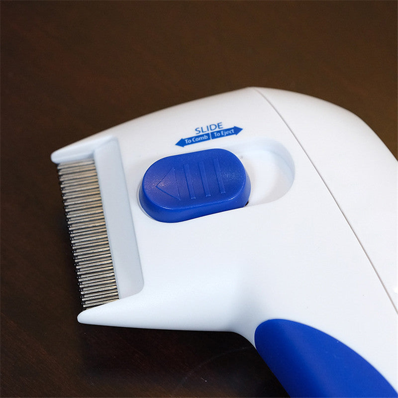 KFX-0465341 Micro-Electric Flea and Lice Remover for Cats and Dogs - Safe and Effective Pet Comb