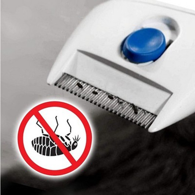 KFX-0465341 Micro-Electric Flea and Lice Remover for Cats and Dogs - Safe and Effective Pet Comb