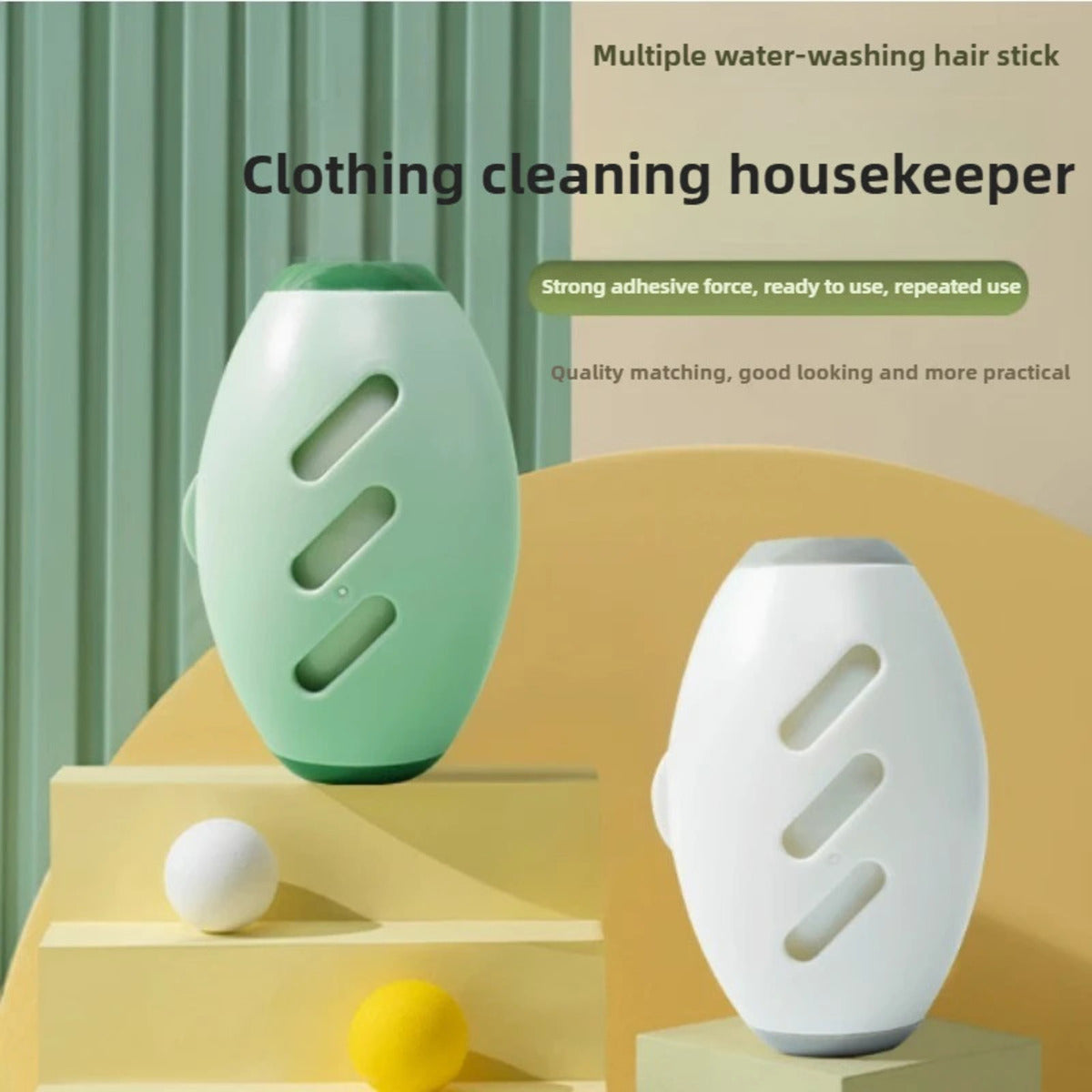 KFX-0465597 Portable Washable Lint Roller for Pet Hair - Eco-Friendly Sticky Roller for Clothes and Upholstery