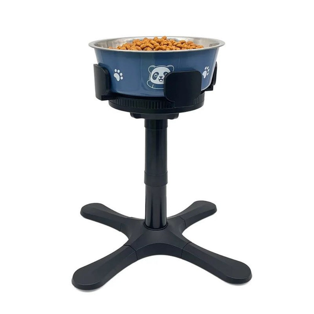 KFX-0465725 Adjustable Elevated Dog Bowl Stand with Anti-Slip Design for Medium and Large Pets