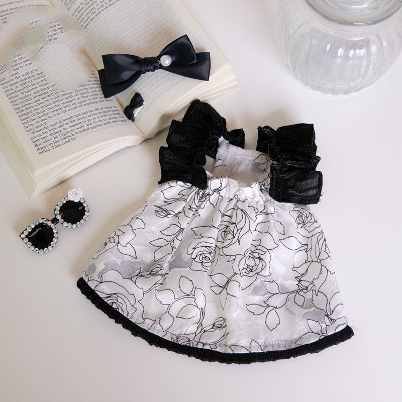 KFX-0467901 Chiffon Pet Skirt in Black – Sizes XXS to 3XL