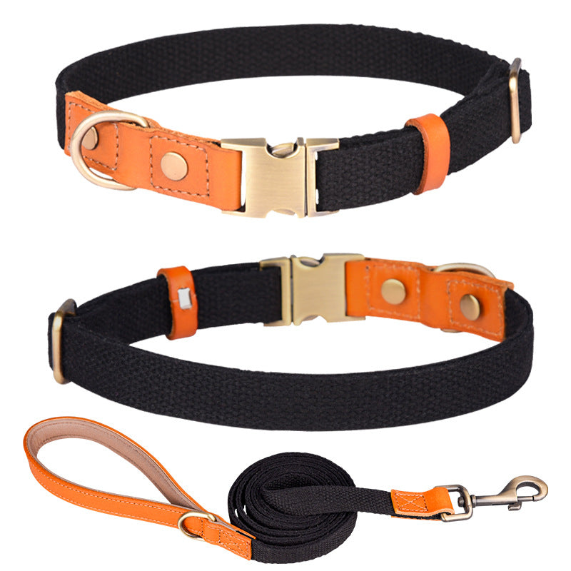 KFX-0471485 First Layer Cowhide Dog Collar with Drawstring in Multiple Colors