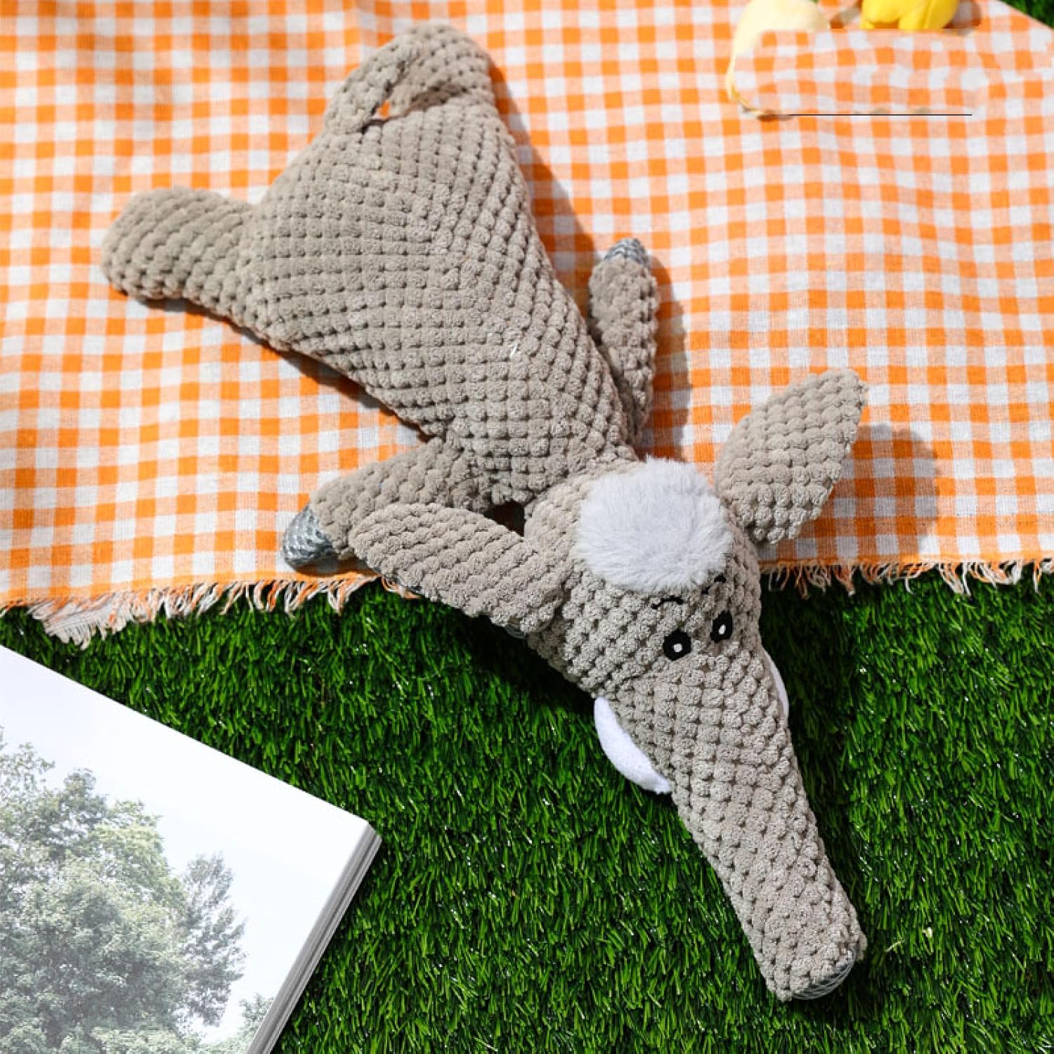 KFX-0472765 Interactive Plush Dog Toy with Teeth Cleaning Design and Sound Device - Cute Animal Shape