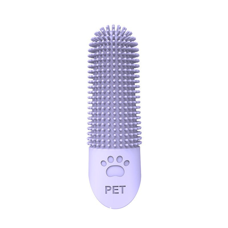 KFX-0478525 360-Degree Pet Finger Toothbrush for Small, Medium, and Large Dogs – Promote Oral Health and Freshen Breath