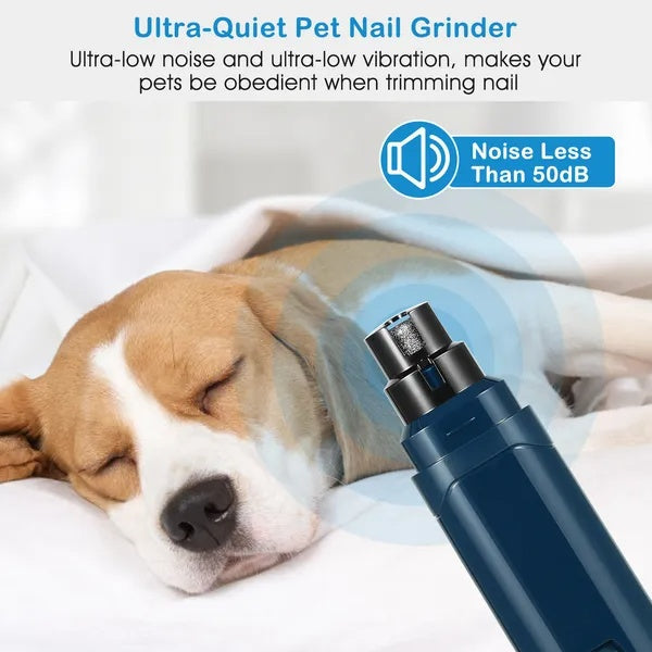 KFX-0479037 Quiet USB Rechargeable Pet Nail Grinder with 2 Adjustable Speed Settings