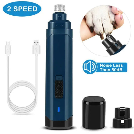 KFX-0479037 Quiet USB Rechargeable Pet Nail Grinder with 2 Adjustable Speed Settings