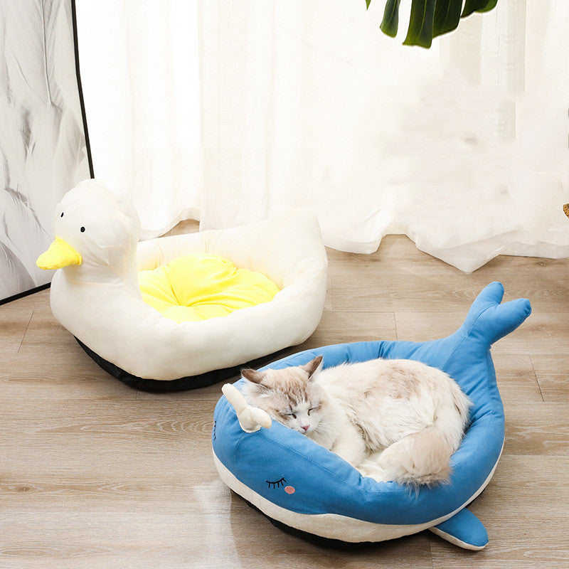 KFX-0479293 Super Soft Whale and Duck Pet Nest for Cats and Small Dogs - Multiple Sizes Available