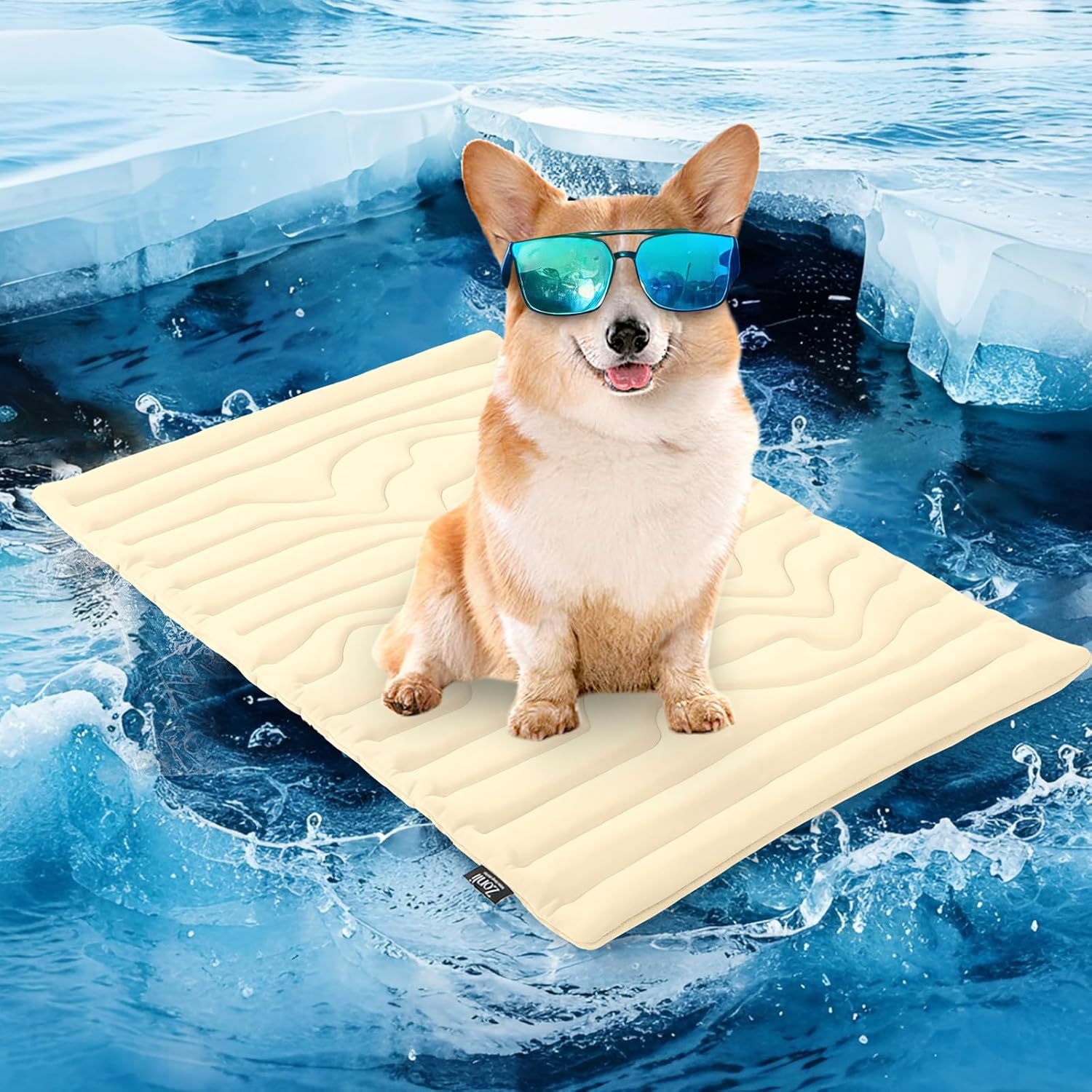 KFX-0480061 Cooling Pet Ice Mat for Summer Heatstroke Prevention - Gray, Multiple Sizes Available