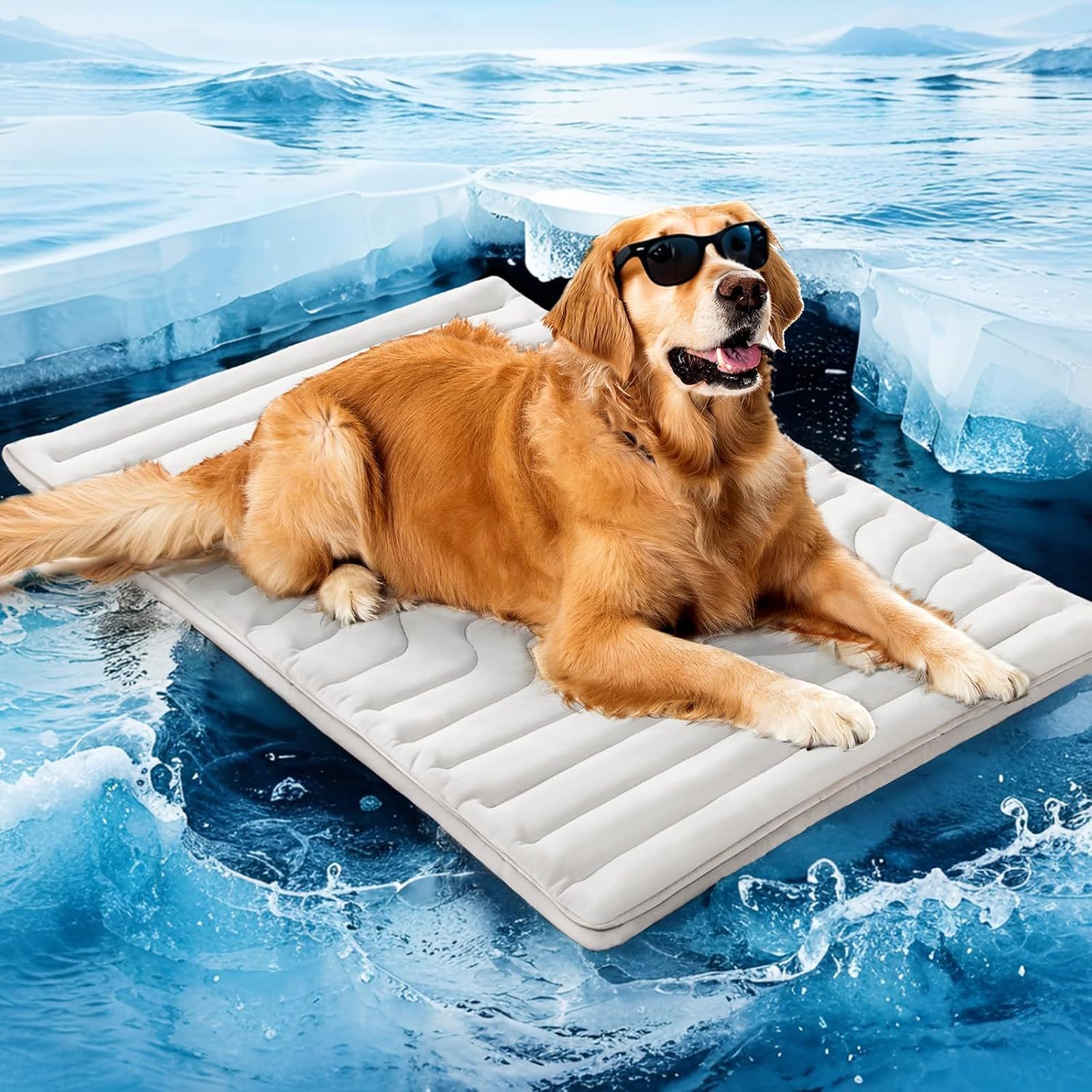 KFX-0480061 Cooling Pet Ice Mat for Summer Heatstroke Prevention - Gray, Multiple Sizes Available